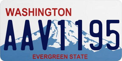 WA license plate AAV1195