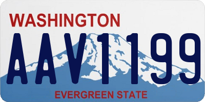 WA license plate AAV1199