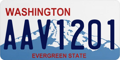 WA license plate AAV1201