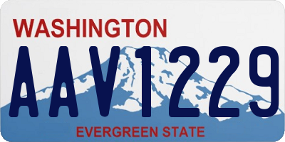 WA license plate AAV1229