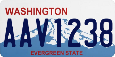 WA license plate AAV1238