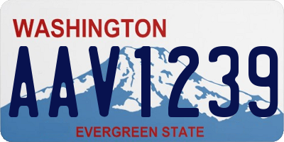 WA license plate AAV1239