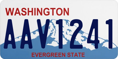 WA license plate AAV1241