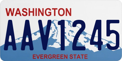 WA license plate AAV1245