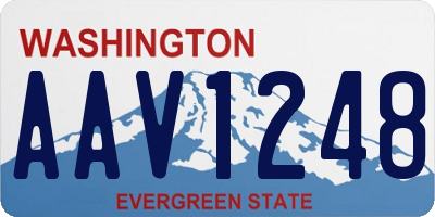 WA license plate AAV1248