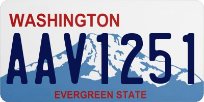 WA license plate AAV1251