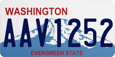 WA license plate AAV1252