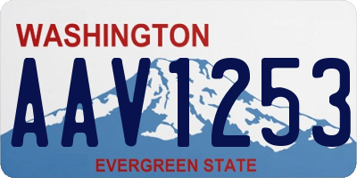 WA license plate AAV1253