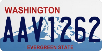 WA license plate AAV1262