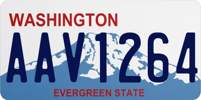 WA license plate AAV1264
