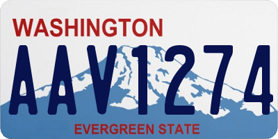 WA license plate AAV1274