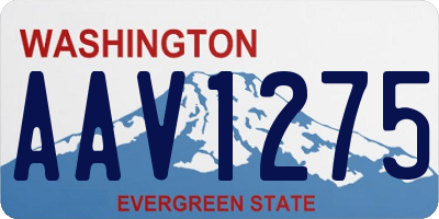 WA license plate AAV1275