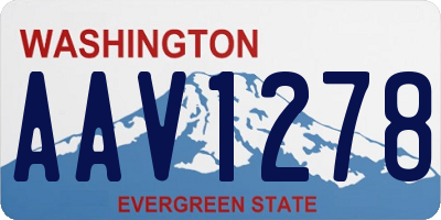 WA license plate AAV1278