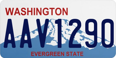 WA license plate AAV1290