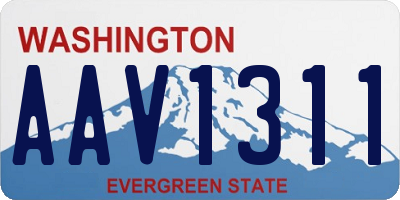 WA license plate AAV1311