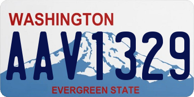 WA license plate AAV1329