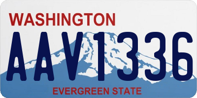 WA license plate AAV1336