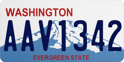 WA license plate AAV1342