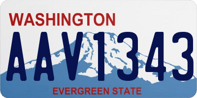 WA license plate AAV1343