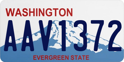 WA license plate AAV1372