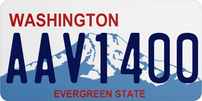 WA license plate AAV1400