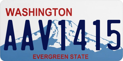 WA license plate AAV1415