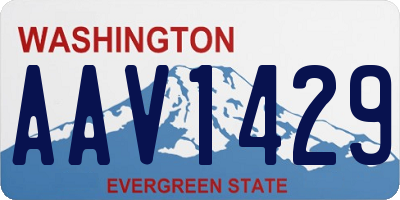 WA license plate AAV1429
