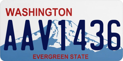 WA license plate AAV1436