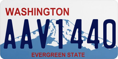 WA license plate AAV1440