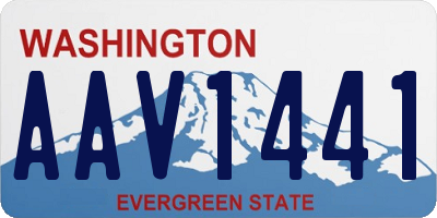 WA license plate AAV1441