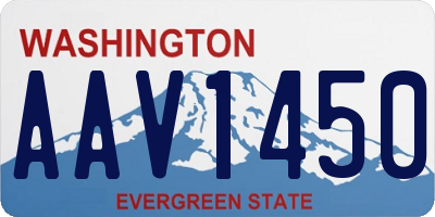 WA license plate AAV1450