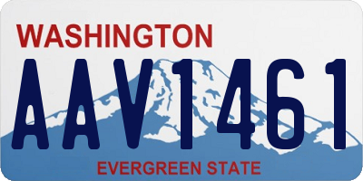 WA license plate AAV1461