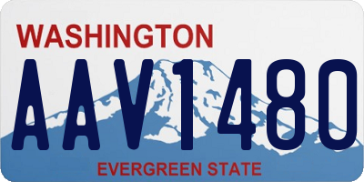 WA license plate AAV1480