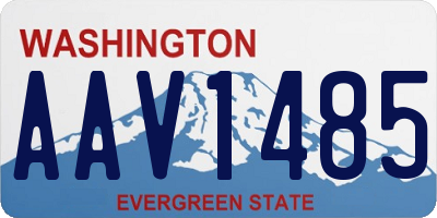 WA license plate AAV1485