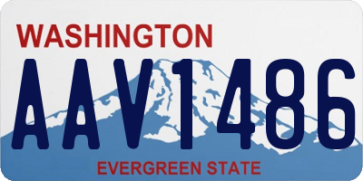WA license plate AAV1486