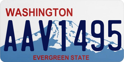 WA license plate AAV1495