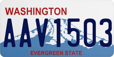 WA license plate AAV1503