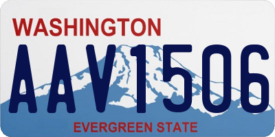 WA license plate AAV1506
