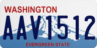 WA license plate AAV1512
