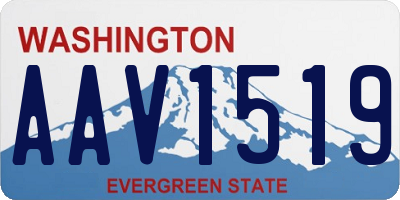 WA license plate AAV1519
