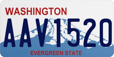 WA license plate AAV1520