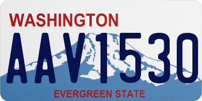 WA license plate AAV1530