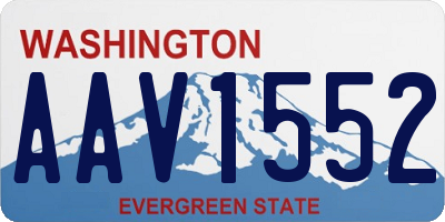 WA license plate AAV1552
