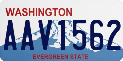 WA license plate AAV1562