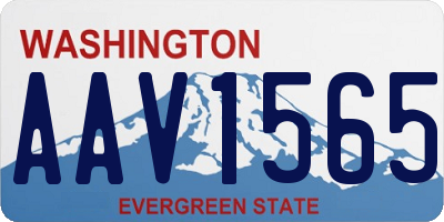 WA license plate AAV1565