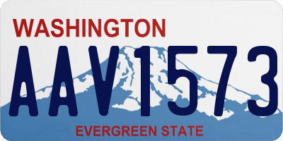 WA license plate AAV1573