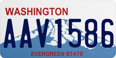 WA license plate AAV1586