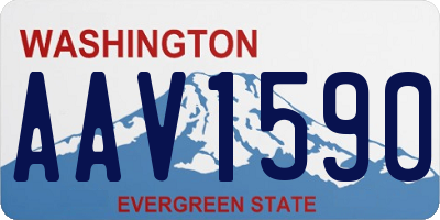 WA license plate AAV1590