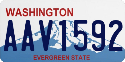 WA license plate AAV1592
