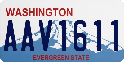 WA license plate AAV1611